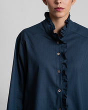 Load image into Gallery viewer, Shirt in linen and organic cotton &#39;Apodaca&#39; blue
