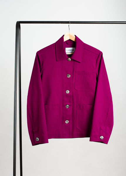 Chaqueta LAMAR Algodón Orgánico Magenta