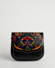 Load image into Gallery viewer, Talabar Black Leather Decorated Handmade Purse
