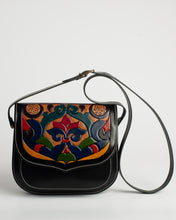 Load image into Gallery viewer, Talabar Black Leather Decorated Handmade Purse
