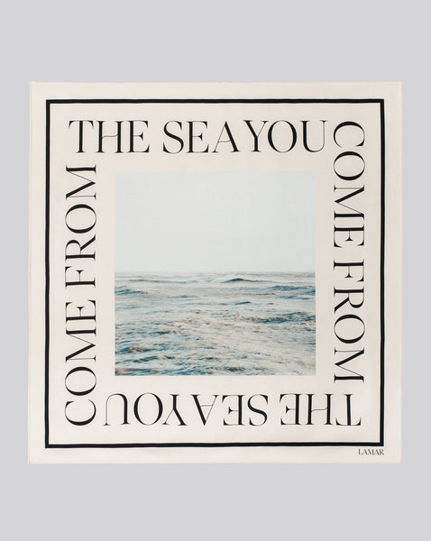 'The Sea You Come From' Silk Scarf